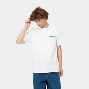 Hot Carhartt WIP S/S University Script T-Shirt White / Black