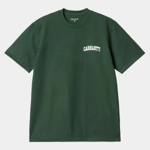 Clearance Carhartt WIP S/S University Script T-Shirt Sycamore Tree / White