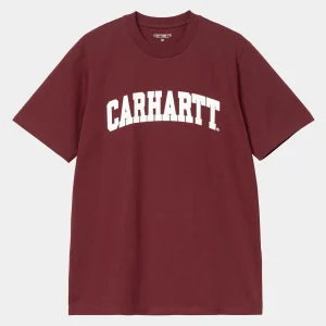 Outlet Carhartt WIP S/S University T-Shirt Malbec / White