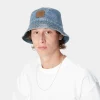 Cheap Carhartt WIP Stamp Bucket Hat Stamp Print, Blue