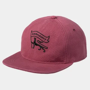 Discount Carhartt WIP Stamp Cap Dusty Fuchsia / Black