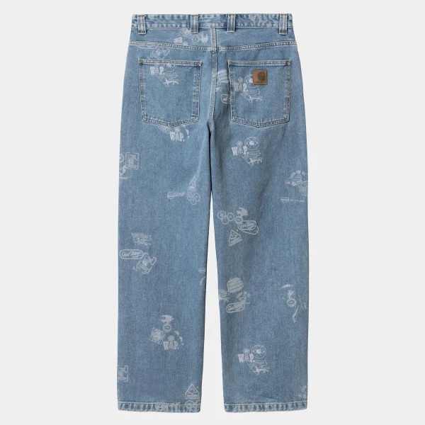 New Carhartt WIP Stamp Pant Stamp Print, Blue