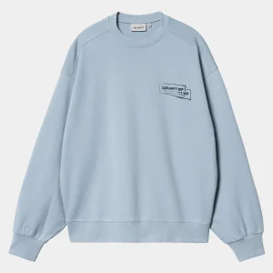 Store Carhartt WIP Stamp Sweat Misty Sky / Black