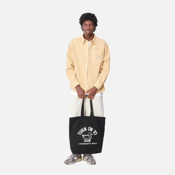 Clearance Carhartt WIP Stamp Tote Black / White