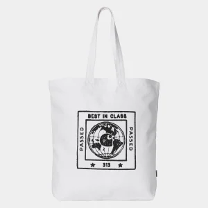 Discount Carhartt WIP Stamp Tote White / Black