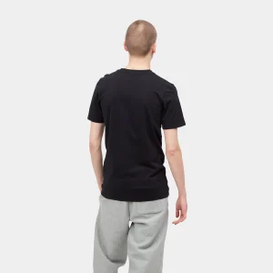 Cheap Carhartt WIP Standard Crew Neck T-Shirt Black + Black