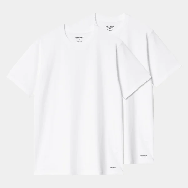 Online Carhartt WIP Standard Crew Neck T-Shirt White + White