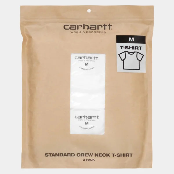 Online Carhartt WIP Standard Crew Neck T-Shirt White + White