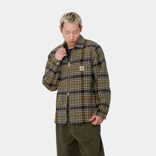 Best Sale Carhartt WIP Stroy Shirt Jac Stroy Check, Black