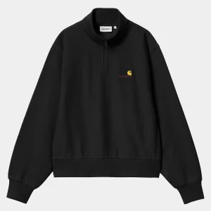 Shop Carhartt WIP W' American Script High Neck Sweatshirt Black