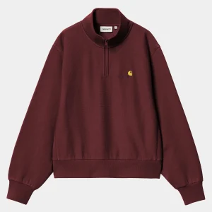 Best Carhartt WIP W' American Script High Neck Sweatshirt Malbec