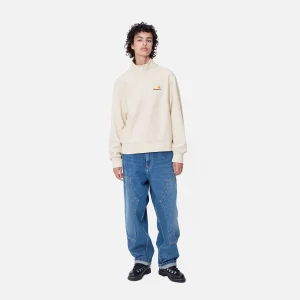 Store Carhartt WIP W' American Script High Neck Sweatshirt Moonbeam