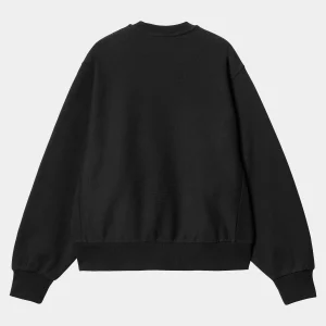 New Carhartt WIP W' American Script Sweat Black