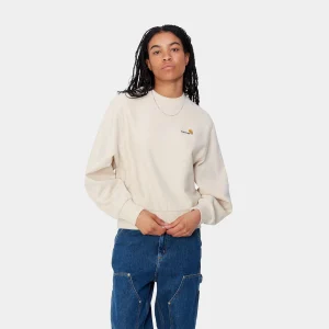 Best Carhartt WIP W' American Script Sweatshirt Moonbeam