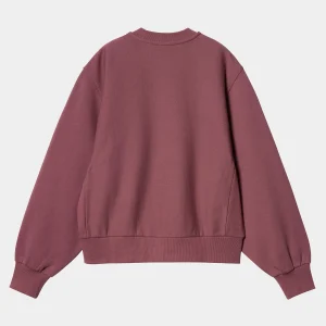 Discount Carhartt WIP W' American Script Sweatshirt Dusty Fuchsia