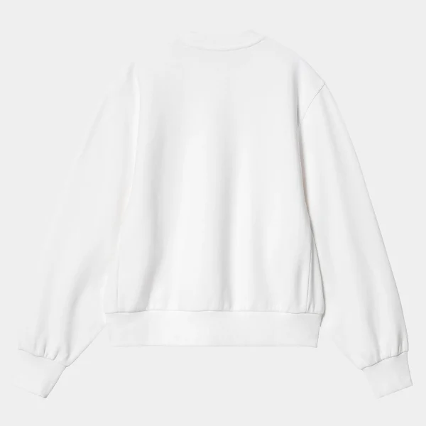 Outlet Carhartt WIP W' American Script Sweatshirt White