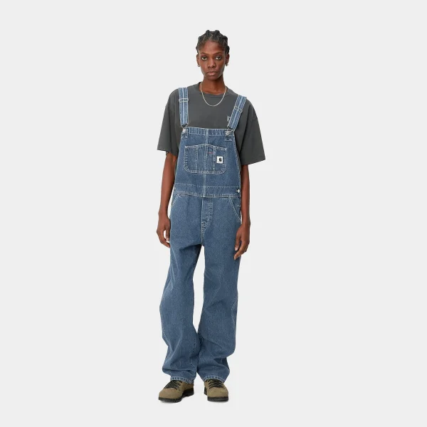 New Carhartt WIP W' Bib Overall Straight Blue