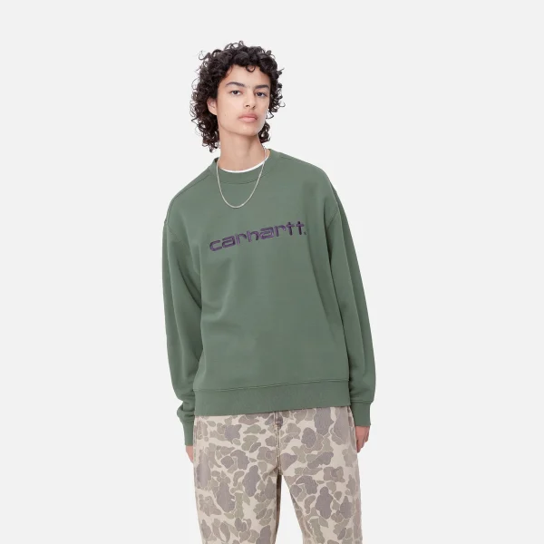 Hot Carhartt WIP W' Carhartt Sweatshirt Duck Green / Aura