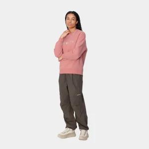 Discount Carhartt WIP W' Carhartt Sweatshirt Dusty Rose / Moonbeam