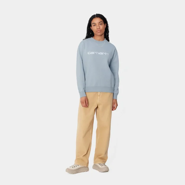 Cheap Carhartt WIP W' Carhartt Sweatshirt Misty Sky / White