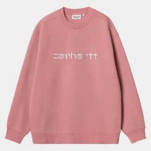 Discount Carhartt WIP W' Carhartt Sweatshirt Dusty Rose / Moonbeam