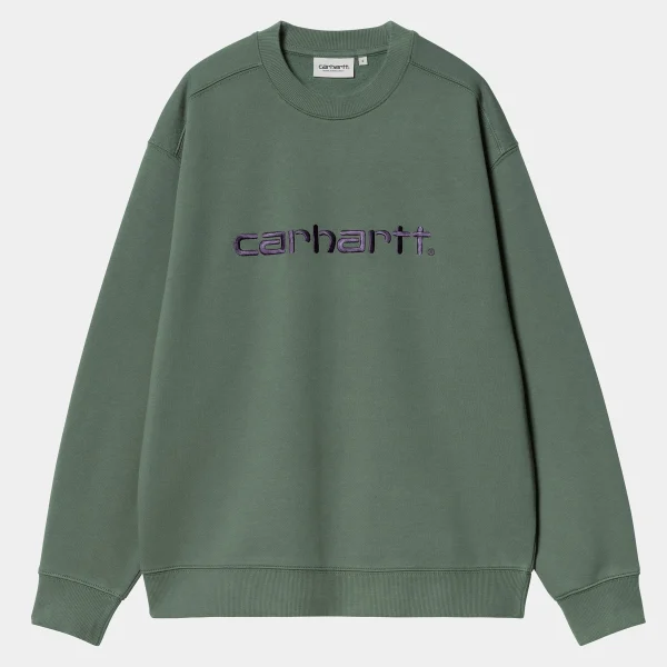 Hot Carhartt WIP W' Carhartt Sweatshirt Duck Green / Aura