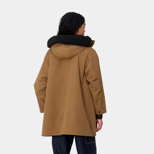 Cheap Carhartt WIP W' Clarton Parka Hamilton Brown / Black