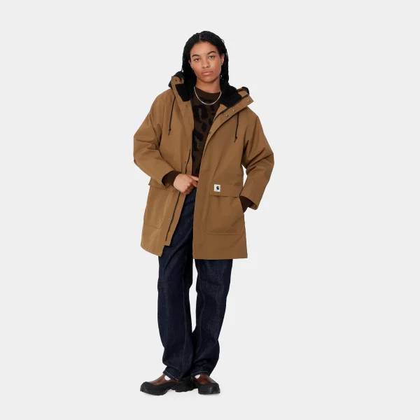 Cheap Carhartt WIP W' Clarton Parka Hamilton Brown / Black