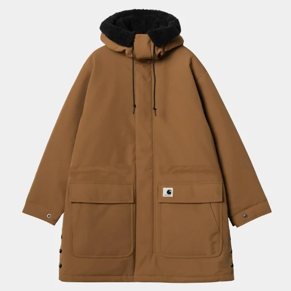 Cheap Carhartt WIP W' Clarton Parka Hamilton Brown / Black