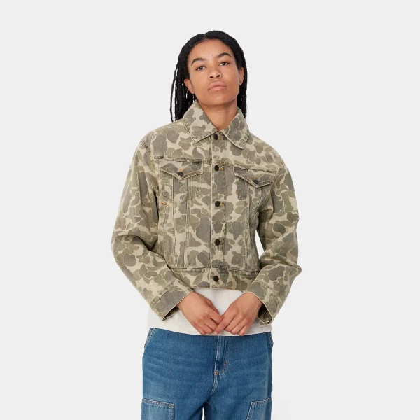 Discount Carhartt WIP W' Duck Orell Jacket Camo Duck, Black