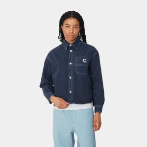 Best Sale Carhartt WIP W' Georgia Shirt Jac Air Force Blue