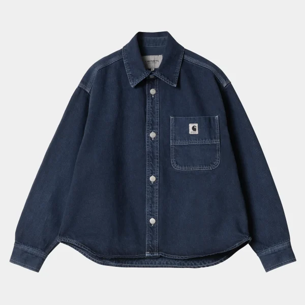 Best Sale Carhartt WIP W' Georgia Shirt Jac Air Force Blue