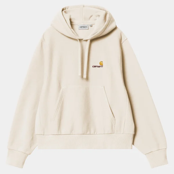 Discount Carhartt WIP W' Hooded American Script Sweatshirt Moonbeam