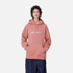 Best Carhartt WIP W' Hooded Carhartt Sweatshirt Dusty Rose / Moonbeam