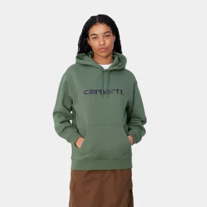 Outlet Carhartt WIP W' Hooded Carhartt Sweatshirt Duck Green / Aura