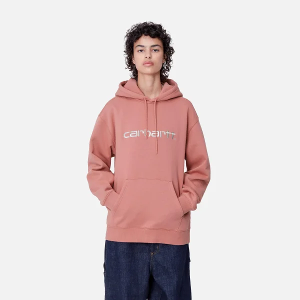 Best Carhartt WIP W' Hooded Carhartt Sweatshirt Dusty Rose / Moonbeam