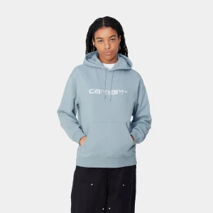 Flash Sale Carhartt WIP W' Hooded Carhartt Sweatshirt Misty Sky / White