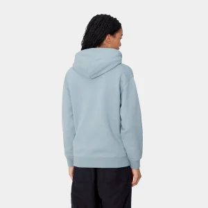 Flash Sale Carhartt WIP W' Hooded Carhartt Sweatshirt Misty Sky / White