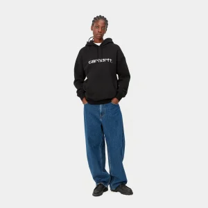 Outlet Carhartt WIP W' Hooded Carhartt Sweatshirt Black / White