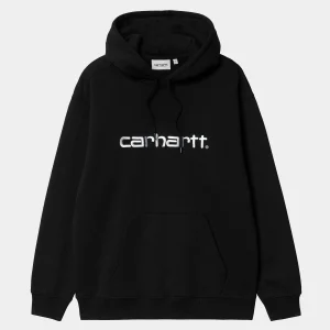 Outlet Carhartt WIP W' Hooded Carhartt Sweatshirt Black / White