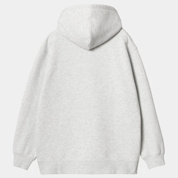 Clearance Carhartt WIP W' Hooded Carhartt Sweatshirt Ash Heather / Dusty Rose