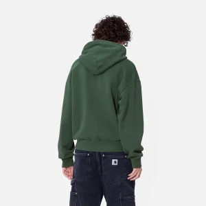 Clearance Carhartt WIP W' Hooded Casey Sweatshirt Sycamore Tree / Silver