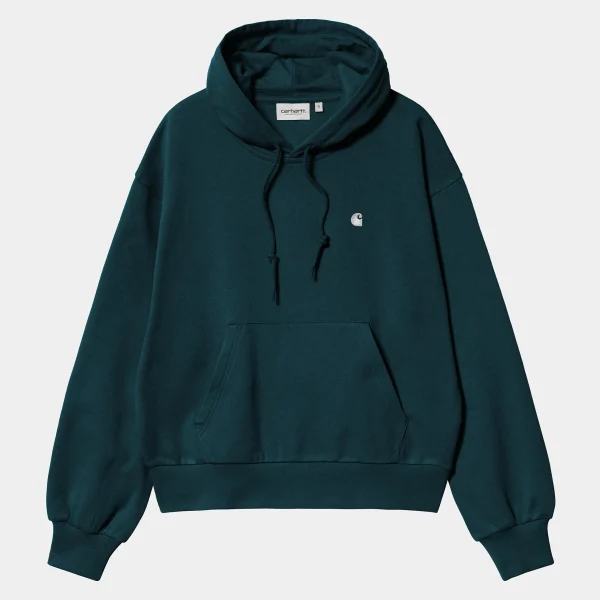 Online Carhartt WIP W' Hooded Casey Sweatshirt Duck Blue / Silver