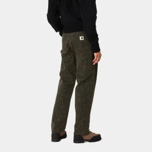 Fashion Carhartt WIP W' Leo Pierce Pant Straight Camo Leo, Tamarind / Office Green