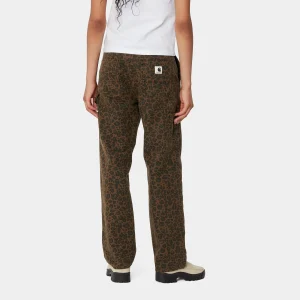 Best Sale Carhartt WIP W' Leo Pierce Pant Straight Camo Leo, Tamarind / Tamarind