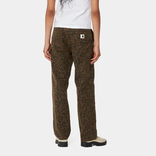 Best Sale Carhartt WIP W' Leo Pierce Pant Straight Camo Leo, Tamarind / Tamarind