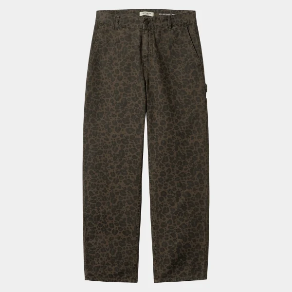 Fashion Carhartt WIP W' Leo Pierce Pant Straight Camo Leo, Tamarind / Office Green