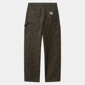 Fashion Carhartt WIP W' Leo Pierce Pant Straight Camo Leo, Tamarind / Office Green