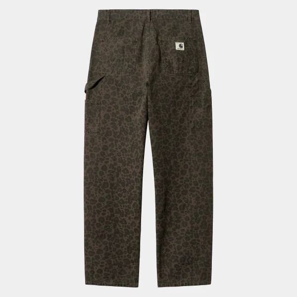 Fashion Carhartt WIP W' Leo Pierce Pant Straight Camo Leo, Tamarind / Office Green