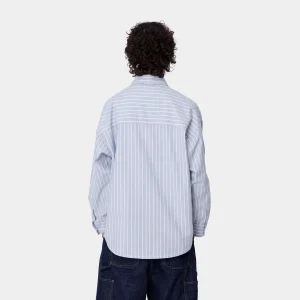 Best Carhartt WIP W' L/S Dowlen Shirt Dowlen Stripe, Bleach / White